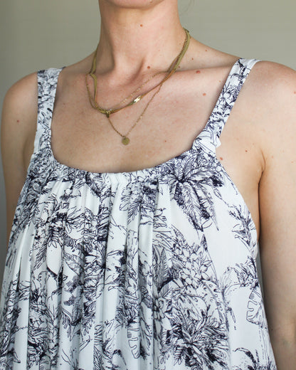 Anashe open-back maxi dress (botanical)