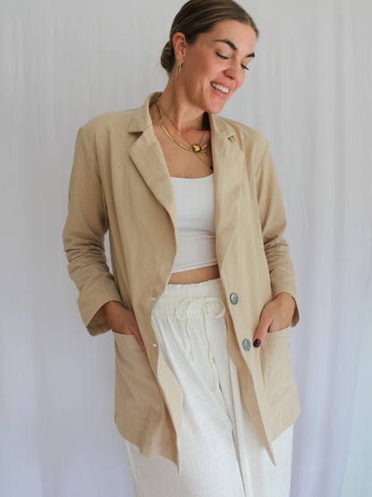Zuva relaxed blazer (latte)