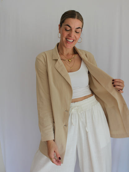 Zuva relaxed blazer (latte)