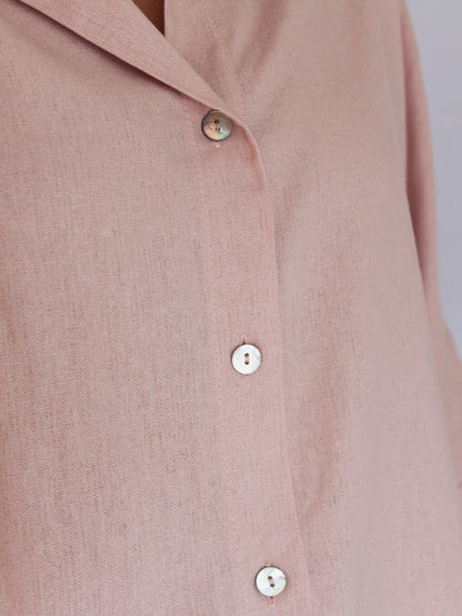 Ropa linen-blend shirt (blush)