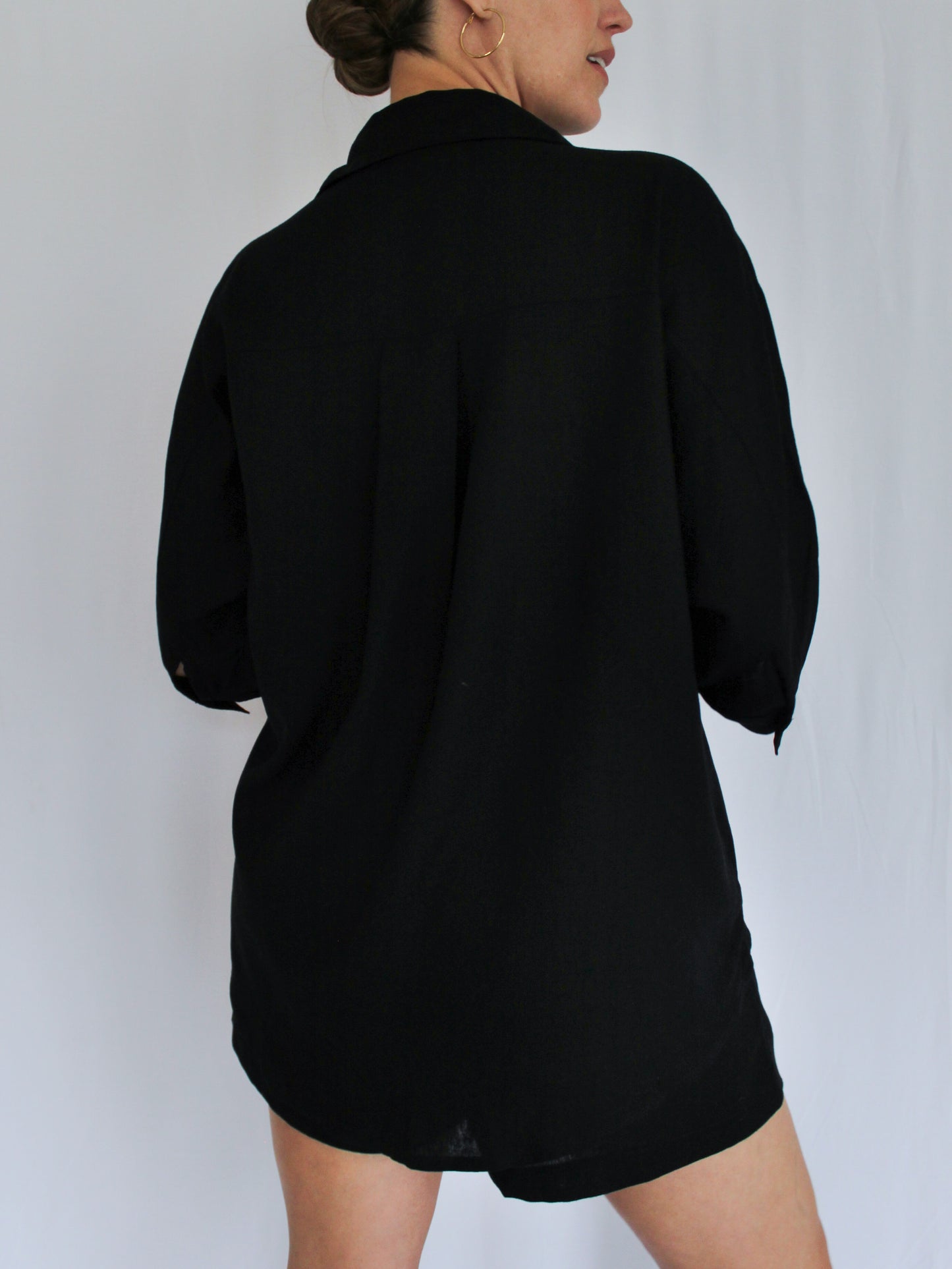 Ropa linen-blend shirt (black)